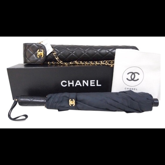 CHANEL 1995 UMBRELLA SET with quilted shoulder bag - Picture 8 of 8